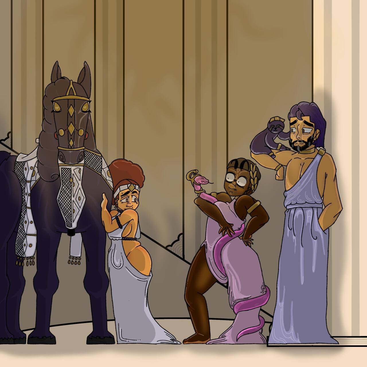 The Three Leads The story stars two best friends with their ornery boss. Together they’re digging through the past to figure out a phenomenon plaguing the girls.